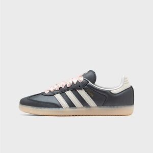 Adidas Samba OG with pink ribbon laces